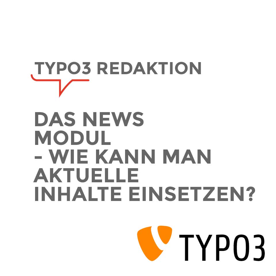 TYPO3#004 Das News Modul TYPO3#004 Das News Modul