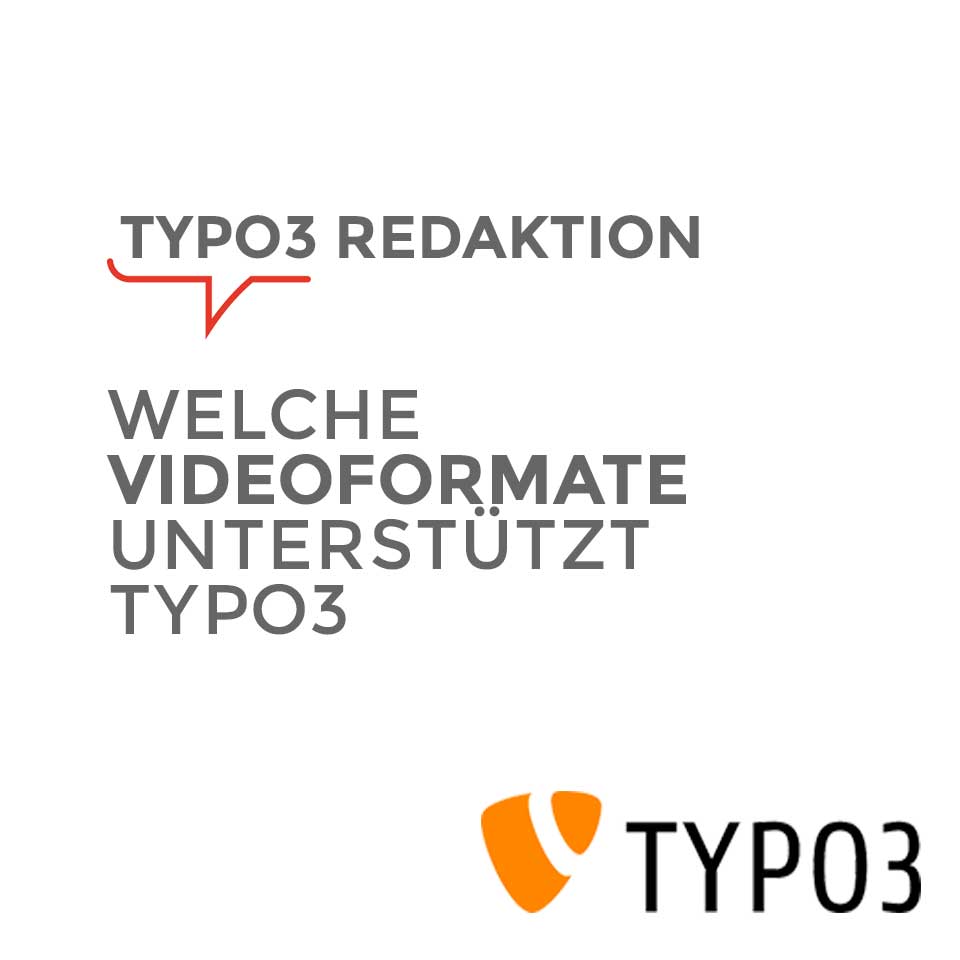 TYPO3#007 Welche Videoformate unterstützt Typo3 TYPO3#007 Welche Videoformate unterstützt Typo3