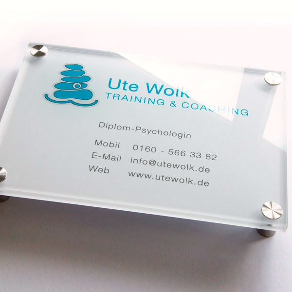 Ute Wolk Firmenschild